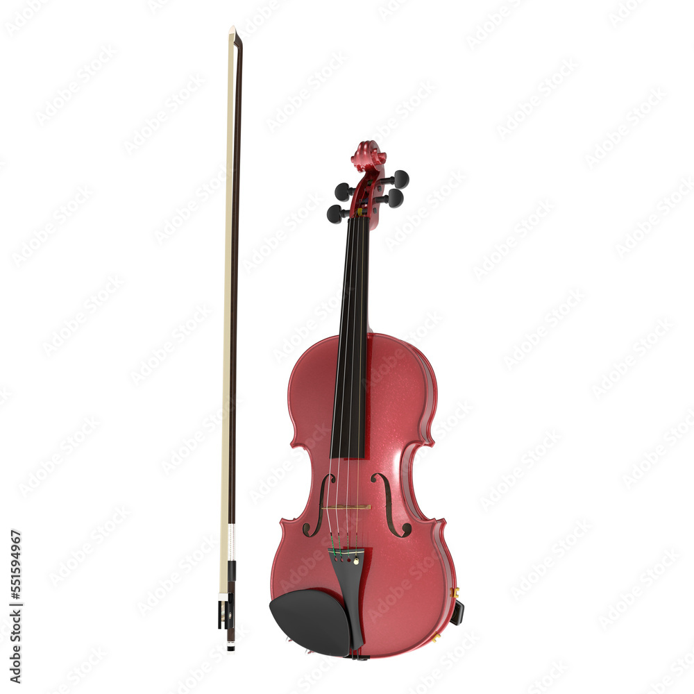 Fototapeta premium Violin and bow バイオリン 弓 透過PNG 