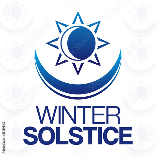 Winter Solstice. Vector illustration. Holiday poster.