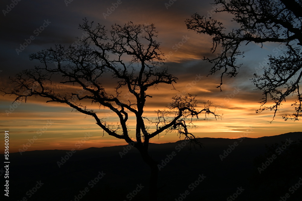 sunset in the mountains