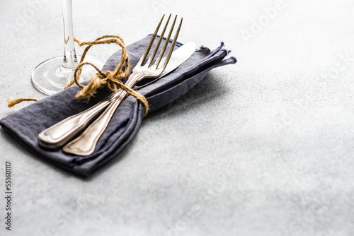 Minimalistic cutlery set photo