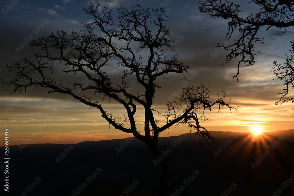 sunset in the mountains