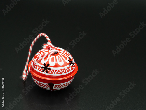 Grelot de Noël rouge et blanc