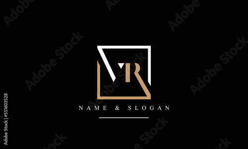 VR, RV, V, R abstract letters logo monogram