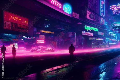 Neon City in the night