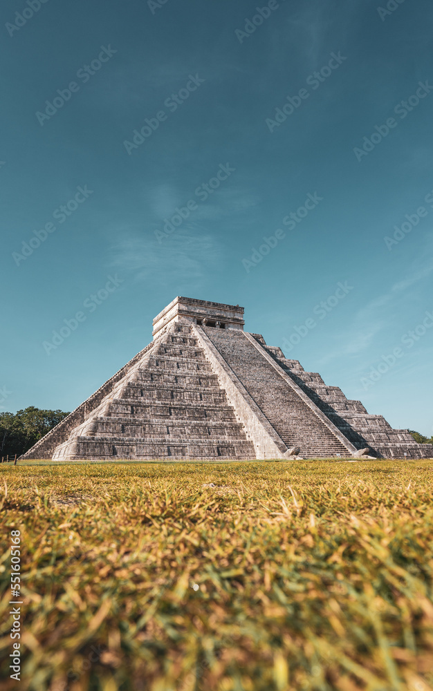 Pyramid of Kukulcan in the Chichen Itza Archaeological Zone.