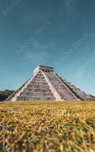 Pyramid of Kukulcan in the Chichen Itza Archaeological Zone.