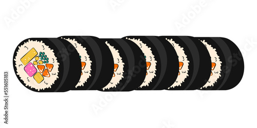 Sushi Rolls Kimbab Korean Food