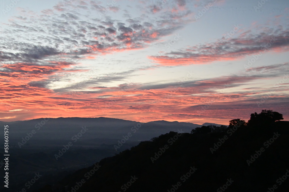 sunset over the mountain