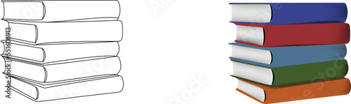 stack of colorful books for the library-stack of colorful books for the library-