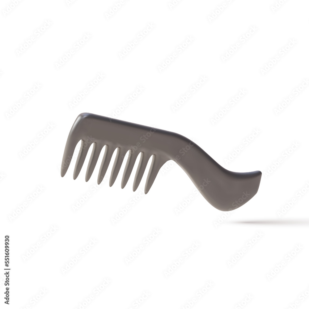 3d realistic flying hairbrush. Vector illustration. 3d realistic flying hairbrush. Vector illustration.