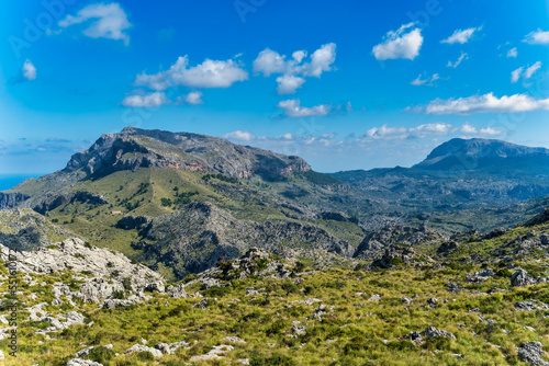 Landscape  view Serra de Tramuntana  Spain Mallorca. Landscape with mountains