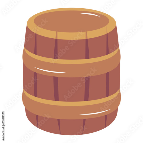 A customizable flat icon of cask 