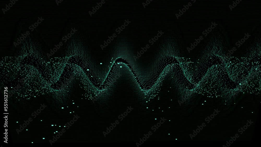 Sine wave scientific measurement digital animation 