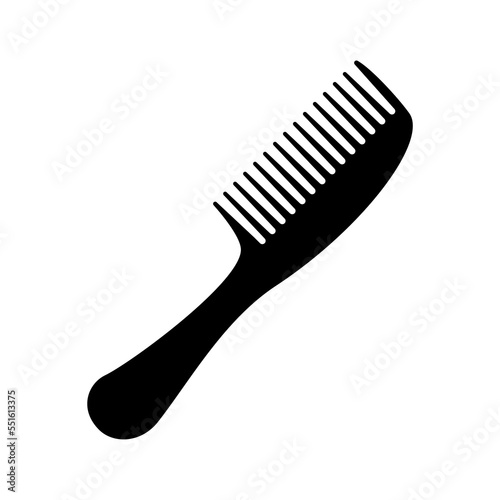 Hair combs vector icon. Hairbrush silhouette isolated on white background.