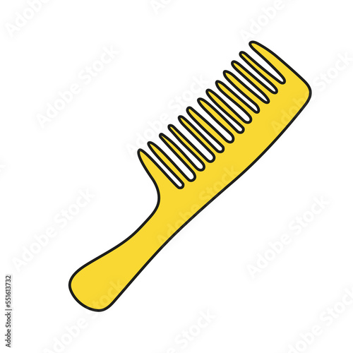 Hair combs vector icon hand drawn. Hairbrush silhouette isolated on white background.