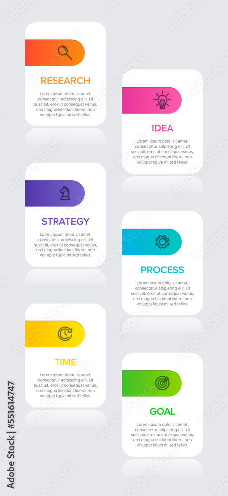 Vertical infographic design with icons and 6 options or steps. Thin line. Infographics business concept. Can be used for info graphics, flow charts, presentations, mobile web sites, printed materials. Vertical infographic design with icons and 6 options or steps. Thin line. Infographics business concept. Can be used for info graphics, flow charts, presentations, mobile web sites, printed materials.
