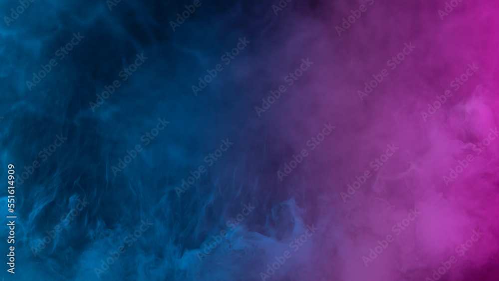 Neon atmospheric smoke, abstract background, close-up.