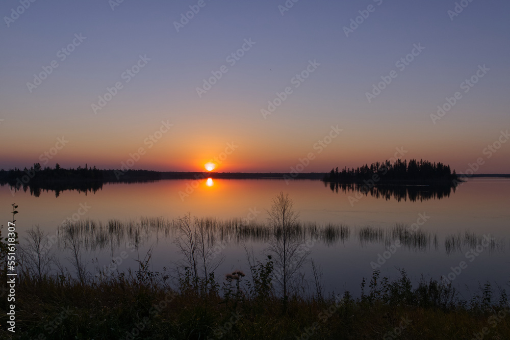A Colouful Sunset at Elk Island National Park A Colouful Sunset at Elk Island National Park