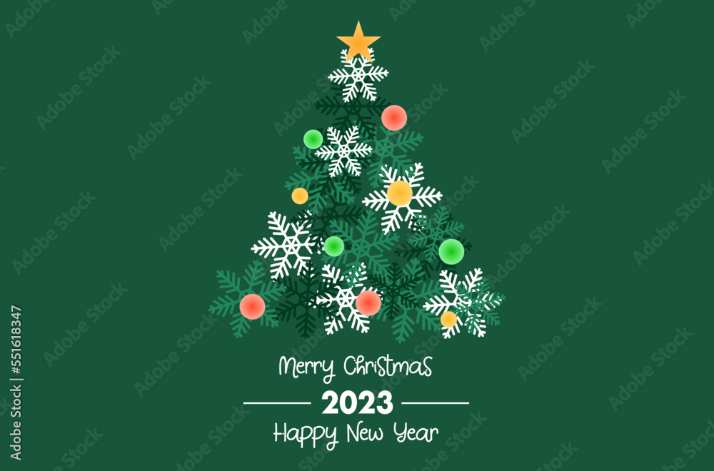 Beautiful lively Merry Christmas background, green Christmas background