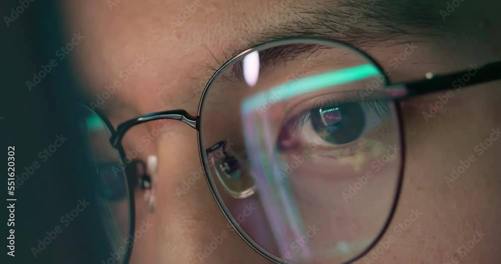 Business man eyes close up
