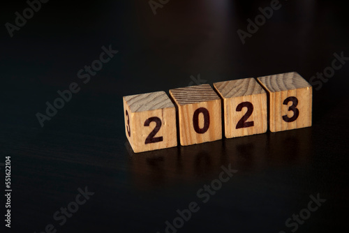2023 Happy New year background banner. Two thousand Twenty-Three year numbers