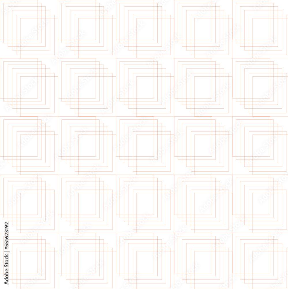 seamless pattern, made with squares and lines, a square in a square