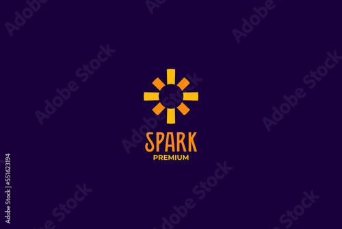 Simple sparks logo design vector template illustration idea