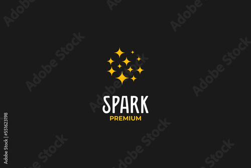 Simple sparks logo design vector template illustration idea
