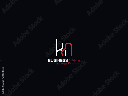 KN nk k n Logo letter vector Modern Alphabet
