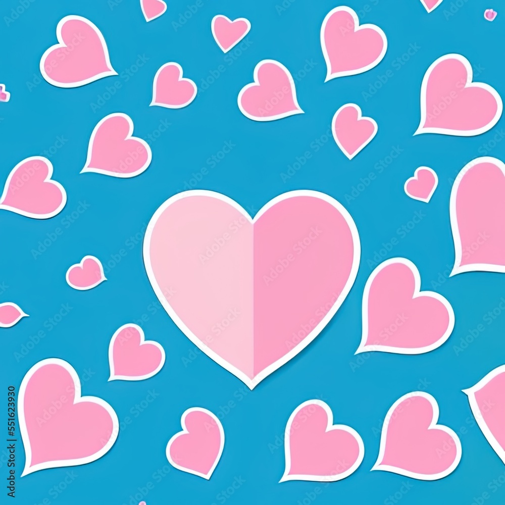 Die-cut sticker, Cute kawaii heart sticker, white background, illustration minimalism, vector, pastel colors
