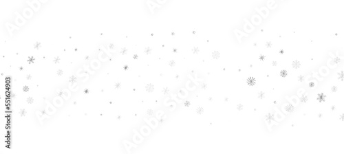 With Realistic Snowflakes Overlay On Light Silver Backdrop. Xmas Holidays