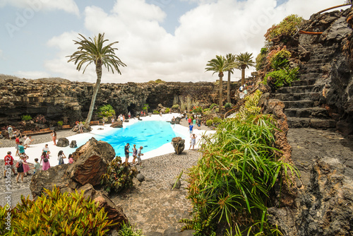 Fototapeta Naklejka Na Ścianę i Meble -  Jameos del Agua swimming pool in Lanzarote