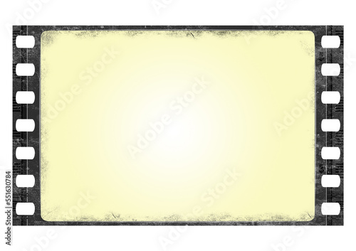 Widescreen film frame in grunge style