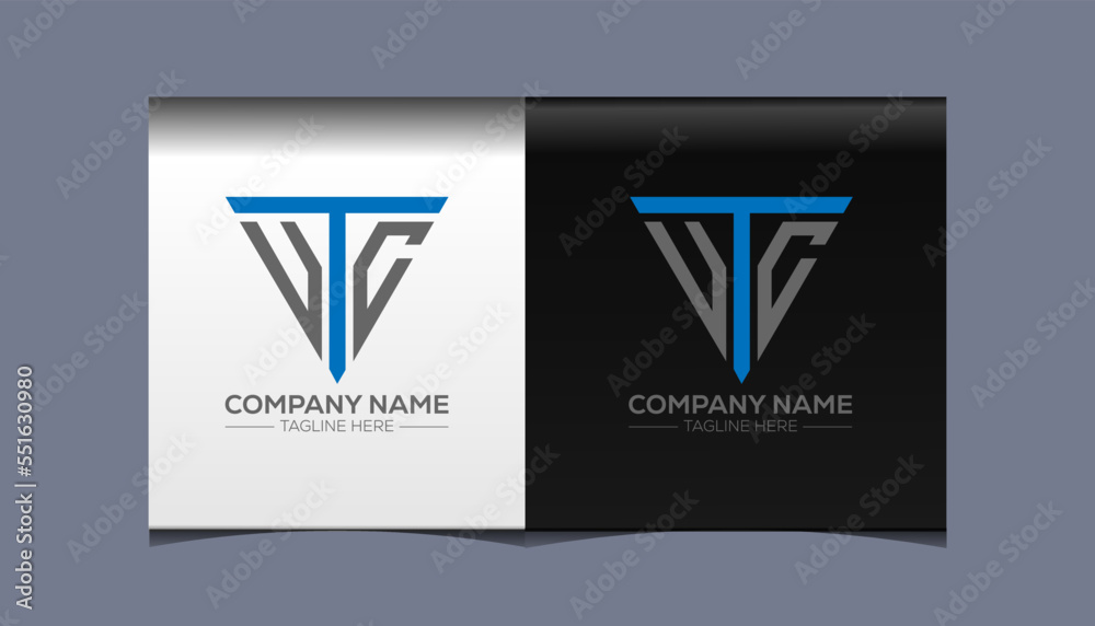 VTC abstract technology logo design on Black background. VTC creative  initials letter logo concept. 14008980 Vector Art at Vecteezy