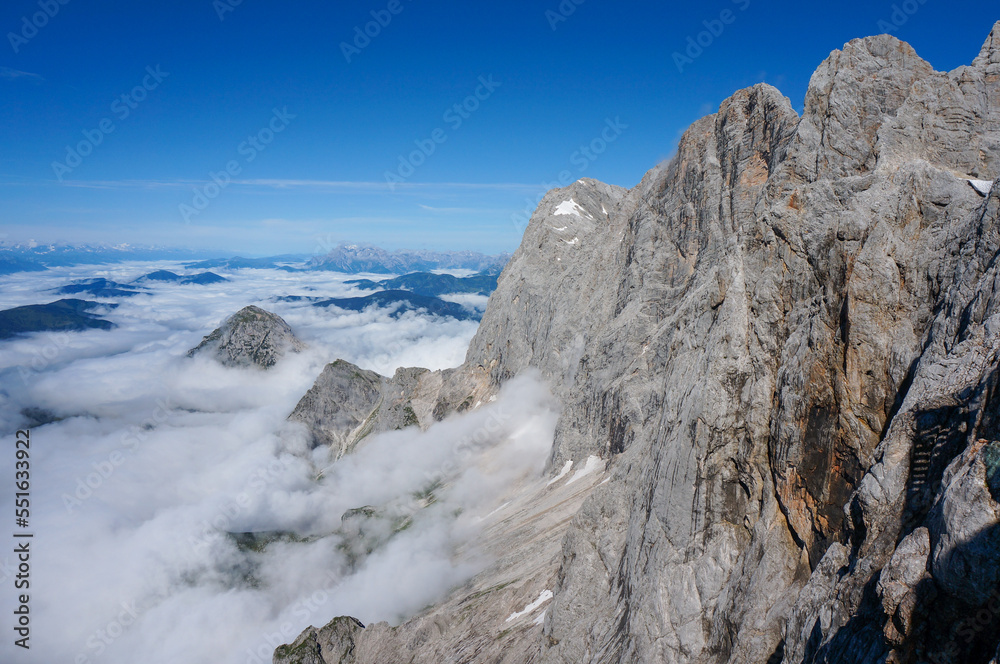 Amazing austrian mountain view at Dachstein. The highest mountain in upper austria and styria. 