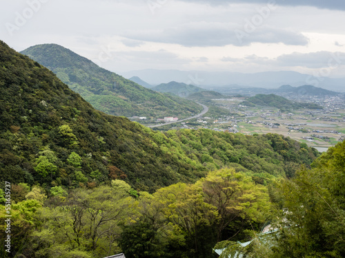 Scenic view from Iyadaniji, temple number 71 of Shikoku pilgrimage - Kagawa prefecture, Japan photo