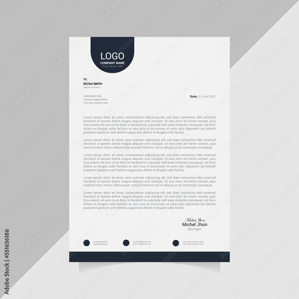 Corporate company letterhead Design