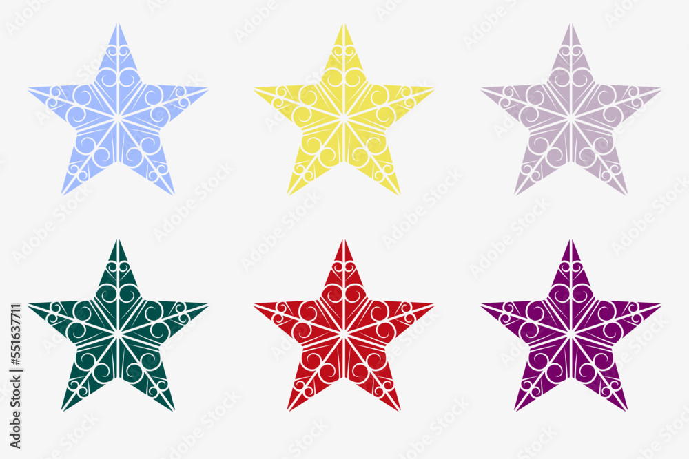 set new year stars, christmas stars set new year stars, christmas stars