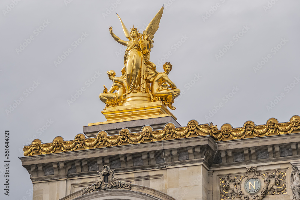 Opera National de Paris: Grand Opera (Garnier Palace) is famous neo-baroque building in Paris, France. 