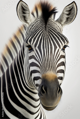zebra close up - ai generated