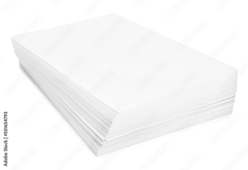 Stack of paper sheets isolated on white Stack of paper sheets isolated on white