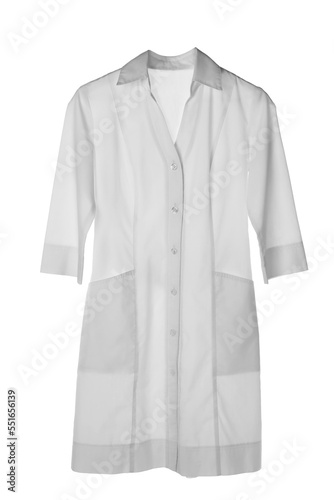 Clean white medical uniform isolated on white