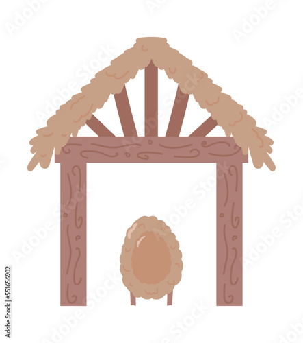 hut and cradle manger