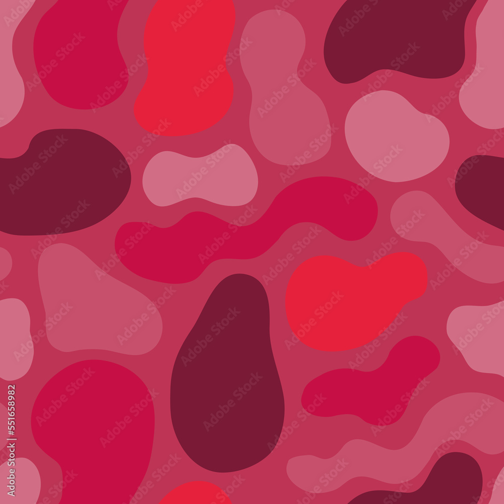 Seamless abstract pattern with randomly placed spots. A simple illustration in a flat style. Stylish fashionable color scheme. The color of the year is Viva Magenta. Modern design for fabric, interior Seamless abstract pattern with randomly placed spots. A simple illustration in a flat style. Stylish fashionable color scheme. The color of the year is Viva Magenta. Modern design for fabric, interior