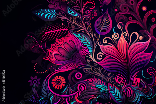 abstract floral background - generative AI