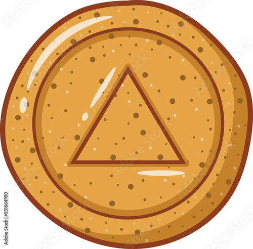 Korean Dalgona candy triangle shape