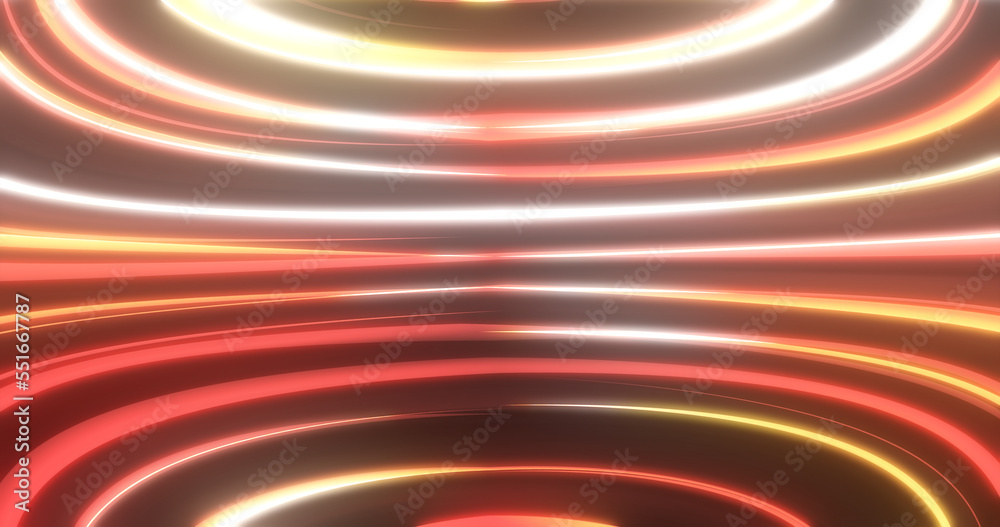 Orange luminous lines raised from magical energy lines and stripes on a black background. Abstract background Orange luminous lines raised from magical energy lines and stripes on a black background. Abstract background