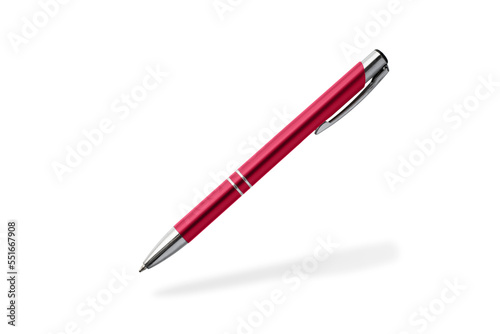 red pen isolated on white photo