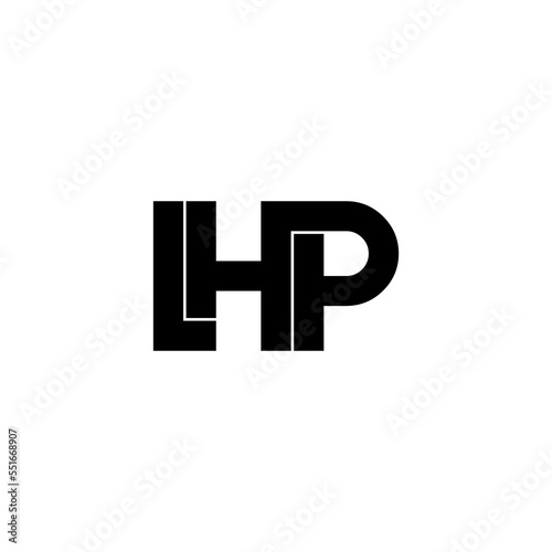 lhp letter initial monogram logo design