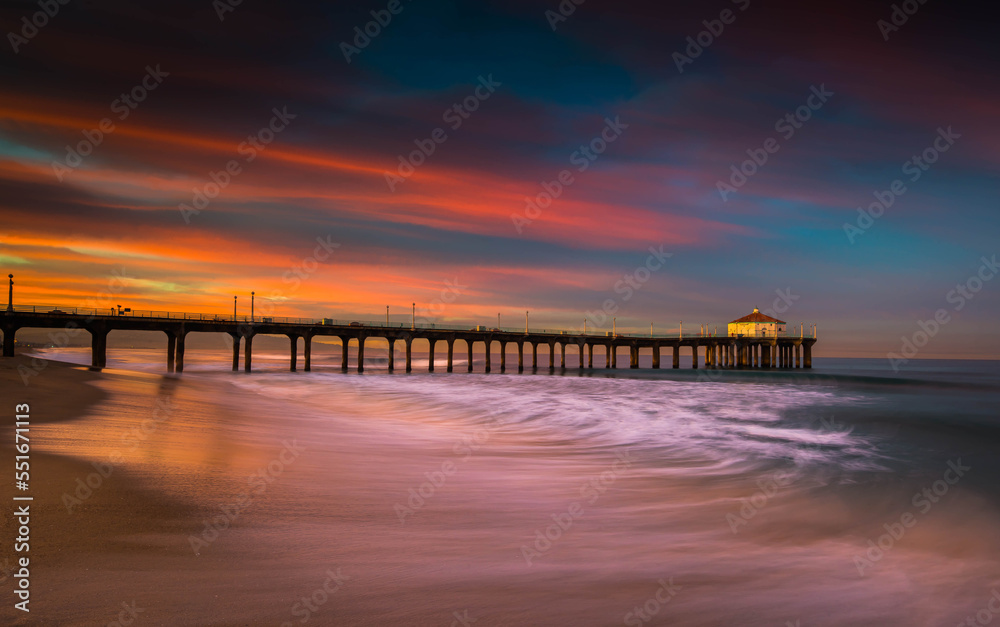 Twilight's Whisper: Sunrise at Huntington Beach Fishing Pier, Huntington Beach, California Twilight's Whisper: Sunrise at Huntington Beach Fishing Pier, Huntington Beach, California